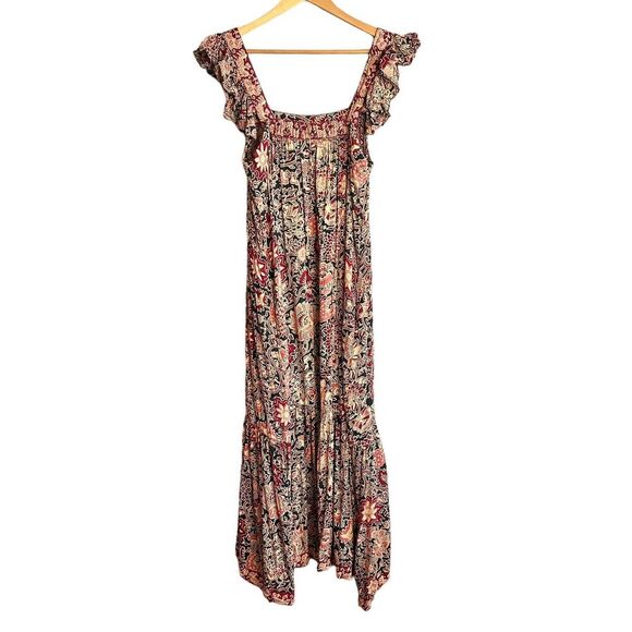 Anthropologie Love the Label Maxi Dress Size Small Love Sam Jaipur floral boho - Picture 2 of 11